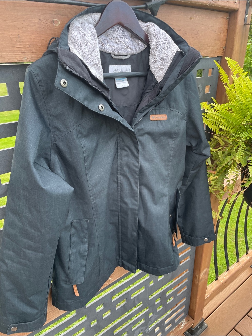 Columbia Men’s 3in1 Dark Charcoal Hooded winter Coat